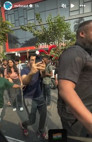 A screengrab of MrBeast's Instagram stories. A screengrab of MrBeast's Instagram stories.