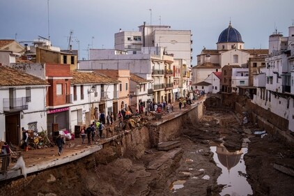A general view of an area affected by floods in Chiva, Spain. (AP) A general view of an area affected by floods in Chiva, Spain. (AP)
