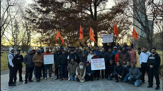 Indo-Canadian participants in a march to the Kanishka memorial in Ottawa on Saturday. (Supplied phto)