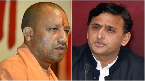 UP CM Yogi Adityanath and Samajwadi Party chief Akhilesh Yadav. (File)
