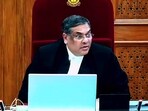 Supreme Court Justice Sanjiv Khanna speaks during the judgement on a batch of petitions challenging the abrogation of Article 370.