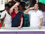 Congress leaders Rahul Gandhi and Priyanka Gandhi Vadra at a roadshow in Thiruvambady, Wayanad, on Monday. (ANI) Congress leaders Rahul Gandhi and Priyanka Gandhi Vadra at a roadshow in Thiruvambady, Wayanad, on Monday. (ANI)