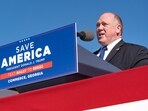 (FILES) Tom Homan, former Acting Director of US Immigration and and Customs Enforcement speaks to supporters of former US President Donald Trump during a rally at the Banks County Dragway on March 26, 2022 in Commerce, Georgia. President-elect Donald Trump said late on November 10, 2024