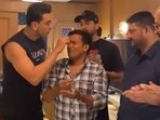 Ranbir Kapoor was part of a small party celebrating his spot boy's birthday. Ranbir Kapoor was part of a small party celebrating his spot boy's birthday.