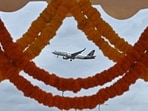 A Vistara aircraft prepares to land
