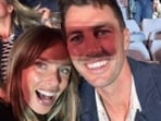 Pat and Becky Cummins attend Coldplay concert in Sydney. Pat and Becky Cummins attend Coldplay concert in Sydney.