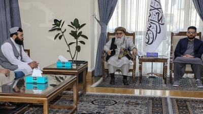 It is Afganistan's first official meeting at a global platform since the Taliban's return to power in 2021. (AFP)