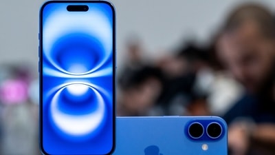 The Apple iPhone 16 plus during an event at Apple Park campus in Cupertino, California, US. (Bloomberg) The Apple iPhone 16 plus during an event at Apple Park campus in Cupertino, California, US. (Bloomberg)