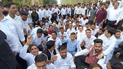 An assistant commissioner of police said that the police have so far not registered an FIR in connection with the road block. (Sakib Ali/HT Photo) An assistant commissioner of police said that the police have so far not registered an FIR in connection with the road block. (Sakib Ali/HT Photo)