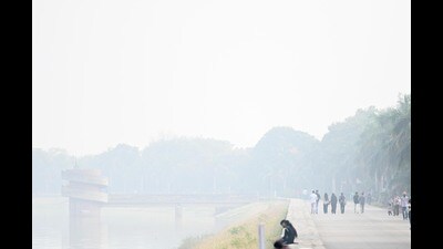 As of 8 pm on Monday, the AQI was 335 at the Continuous Ambient Air Quality Monitoring Station (CAAQMS) in Sector 22, 317 in Sector 25 and 341 in Sector 53, all in the very poor category. (Ravi Kumar/HT) As of 8 pm on Monday, the AQI was 335 at the Continuous Ambient Air Quality Monitoring Station (CAAQMS) in Sector 22, 317 in Sector 25 and 341 in Sector 53, all in the very poor category. (Ravi Kumar/HT)
