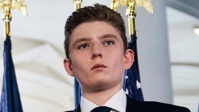Barron Trump stuns NYU friends with surprising answer when asked who he voted for (AP Photo/Evan Vucci, File) (AP)