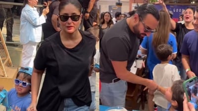 Jeh Ali Khan at an event with Kareena Kapoor Khan and Saif Ali Khan Jeh Ali Khan at an event with Kareena Kapoor Khan and Saif Ali Khan