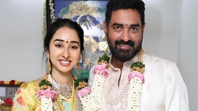 Priti Challa and Krish Jagarlamudi got married in Hyderabad in a low-key ceremony. Priti Challa and Krish Jagarlamudi got married in Hyderabad in a low-key ceremony.