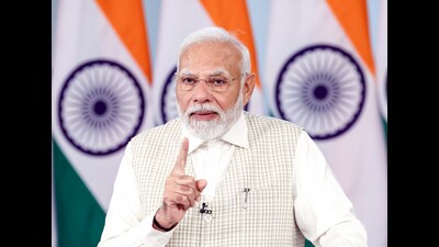 Modi will deliver the speech virtually at the summit being hosted jointly by TV9 Network and Bundesliga club VfB Stuttgart at MHP Arena in the capital of the southwestern German state of Baden-Württemberg. (HT PHOTO) Modi will deliver the speech virtually at the summit being hosted jointly by TV9 Network and Bundesliga club VfB Stuttgart at MHP Arena in the capital of the southwestern German state of Baden-Württemberg. (HT PHOTO)