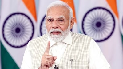 Prime Minister Narendra Modi addresses the 200th-anniversary celebrations of Shree Swaminarayan Mandir in Vadtal via Video Conferencing, in New Delhi on Monday. (ANI) Prime Minister Narendra Modi addresses the 200th-anniversary celebrations of Shree Swaminarayan Mandir in Vadtal via Video Conferencing, in New Delhi on Monday. (ANI)