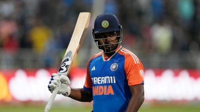 India's batsman Sanju Samson has smashed back-to-back T20I centuries against Bangladesh and South Africa. (AP)