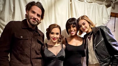 Bradley Cooper and Gigi Hadid enjoyed a date night at the theatre (Instagram/ Alyssa Milano) Bradley Cooper and Gigi Hadid enjoyed a date night at the theatre (Instagram/ Alyssa Milano)