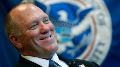 U.S. Immigration and Customs Enforcement acting director Thomas Homan poses for a portrait in East Point, Ga., April 26, 2018. President-elect Donald Trump says that Tom Homan, his former acting U.S. Immigration and Customs Enforcement director, will serve as “border czar” in his incoming administration. (AP) U.S. Immigration and Customs Enforcement acting director Thomas Homan poses for a portrait in East Point, Ga., April 26, 2018. President-elect Donald Trump says that Tom Homan, his former acting U.S. Immigration and Customs Enforcement director, will serve as “border czar” in his incoming administration. (AP)