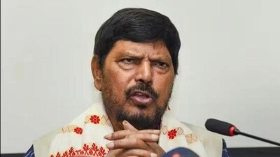 Union minister of state for social justice and empowerment and president of the Republican Party of India (RPI), Ramdas Athawale, (HT File)