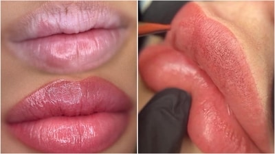 Lip blushing, a semi-permanent lip tattoo trend is getting viral on social media. (Instagram) Lip blushing, a semi-permanent lip tattoo trend is getting viral on social media. (Instagram)
