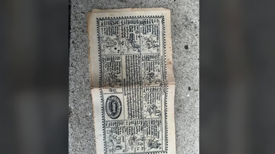 Most users identified the text as belonging to a panchang printed in Varanasi. (Redddit/r/india)