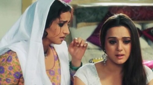 Divya Dutta with Preity Zinta in a still from Veer Zaara. Divya Dutta with Preity Zinta in a still from Veer Zaara.