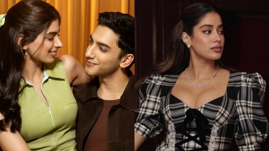 (left to right) Khushi and Vedang; Janhvi Kapoor
