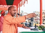 Uttar Pradesh Chief Minister Yogi Adityanath addresses a public meeting.