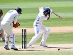 Indian batsman Dhruv Jurel (R) plays a shot on the third day of the Australia A against India A Indian batsman Dhruv Jurel (R) plays a shot on the third day of the Australia A against India A