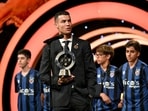 Ronaldo awarded Platinum Quinas trophy by Portuguese Football Federation Ronaldo awarded Platinum Quinas trophy by Portuguese Football Federation
