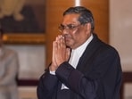 Justice Sanjiv Khanna after he was sworn-in as the 51st Chief Justice of India during a ceremony at the Rashtrapati Bhavan, in New Delhi, Monday, Nov. 11, 2024.