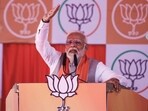 Chandrapur: Prime Minister Narendra Modi addresses a public meeting in Maharashtra. 