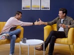 Ritesh Agarwal with Manoj Bajpayee in the series premiere of The Impossible Show Ritesh Agarwal with Manoj Bajpayee in the series premiere of The Impossible Show