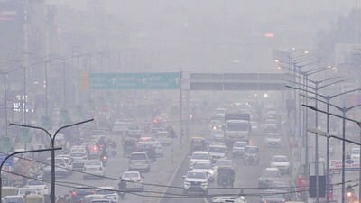 A truck-mounted water sprinkler sprays water to mitigate the effects of air pollution in Chandigarh on Tuesday . (HT Photo) A truck-mounted water sprinkler sprays water to mitigate the effects of air pollution in Chandigarh on Tuesday . (HT Photo)