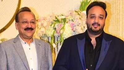 Baba Siddique and his son Zeeshan Siddique (right). (Instagram/Zeeshan Siddique)