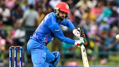 Afghanistan's Mohammad Nabi in action. (AFP) Afghanistan's Mohammad Nabi in action. (AFP)