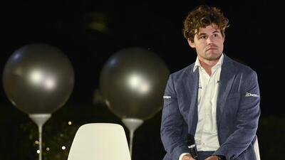 Five time world chess champion Magnus Carlsen during inauguration of 6th TATA Steel Chess India tournament at Taj Bengal in Kolkata, India, on Tuesday. (Samir Jana) Five time world chess champion Magnus Carlsen during inauguration of 6th TATA Steel Chess India tournament at Taj Bengal in Kolkata, India, on Tuesday. (Samir Jana)