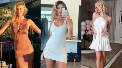 Model-actors Kelly Rohrbach, Cassie Amato and Roxy Horner all dated Leonaro in 2016. (Instagram) Model-actors Kelly Rohrbach, Cassie Amato and Roxy Horner all dated Leonaro in 2016. (Instagram)
