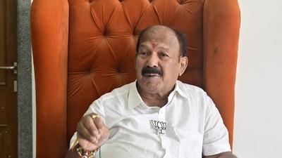 Mumbai, India - Nov. 11, 2024:Kalidas Kolambkar, BJP candidate for State assembly election, during interview at his residence at Bhoiwada, in Mumbai, India, on Monday, November 11, 2024. (Photo by Anshuman Poyrekar/ Hindustan Times) (Hindustan Times) Mumbai, India - Nov. 11, 2024:Kalidas Kolambkar, BJP candidate for State assembly election, during interview at his residence at Bhoiwada, in Mumbai, India, on Monday, November 11, 2024. (Photo by Anshuman Poyrekar/ Hindustan Times) (Hindustan Times)