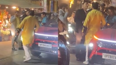 Man in Kanpur wielded rifle in road rage incident; viral video sparked outrage. (X/@gharkekalesh) Man in Kanpur wielded rifle in road rage incident; viral video sparked outrage. (X/@gharkekalesh)