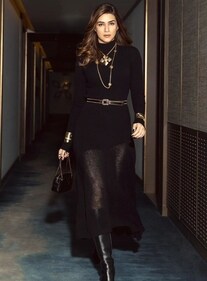 Kriti Sanon's black turtleneck dress with a sheer bottom is perfect for a winter night out (Photo: Instagram) Kriti Sanon's black turtleneck dress with a sheer bottom is perfect for a winter night out (Photo: Instagram)