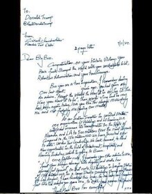A screengrab of Sukesh's letter to Donald Trump A screengrab of Sukesh's letter to Donald Trump