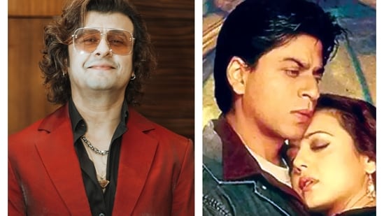 Sonu Nigam; (right) a still from Veer-Zaara