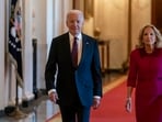 President Joe Biden and first lady Jill Biden arrive for the Classroom to Career Summit in the East Room of the White House in Washington, Wednesday, Nov. 13, 2024. AP/PTI(AP11_13_2024_000377B)