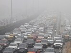 Vehicles move on the Delhi-Gurugram expressway amid low visibility due to fog, in Gurugram, Wednesday, Nov 13, 2024. Vehicles move on the Delhi-Gurugram expressway amid low visibility due to fog, in Gurugram, Wednesday, Nov 13, 2024.