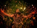 Suriya in a still from Siva's fantasy film Kanguva. Suriya in a still from Siva's fantasy film Kanguva.