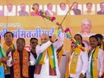 Amit Shah in Maharashtra's Dhule. Amit Shah in Maharashtra's Dhule.