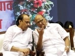 Ajit Pawar with his uncle, veteran politician Sharad Pawar (HT FILE PHOTO)
