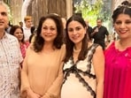 Tina Ambani poses with Shraddha Arya at a friend's birthday bash. 