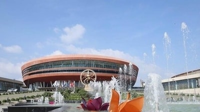 Trade Fair is being organised at a bigger level this year, in the newly built halls in Bharat Mandapam Complex. (Photo: ANI) Trade Fair is being organised at a bigger level this year, in the newly built halls in Bharat Mandapam Complex. (Photo: ANI)